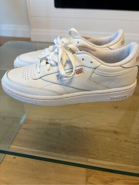 Reebok Club C 85 Sneakers | White Leather | Women’s 6.5 | Minimal Wear